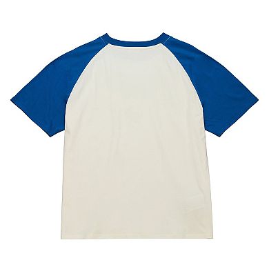 Women's Mitchell & Ness Cream Chicago Cubs Boyfriend Raglan T-Shirt