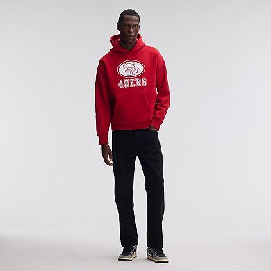 Fanatics Scarlet San Francisco 49ers IconicFleece Flocked Hoodie