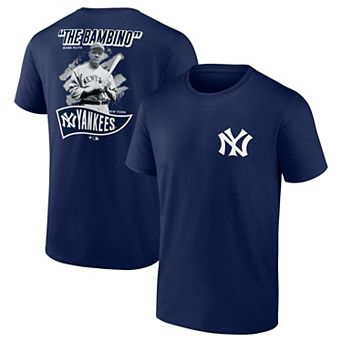 Men's Fanatics Babe Ruth Navy New York Yankees Retired Player Nickname Name & Number T-Shirt