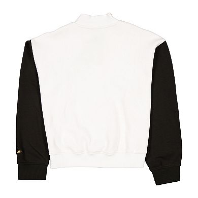 Women's New Era White/Black Boston Celtics 2025/26 City Edition Full-Snap Fleece Jacket