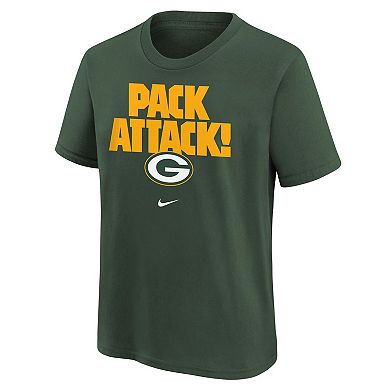 Youth Nike Hunter Green Green Bay Packers Pack Attack T-Shirt