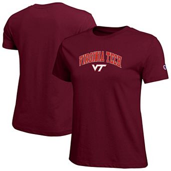 Women's Champion Maroon Virginia Tech Hokies Arched Over Logo T-Shirt