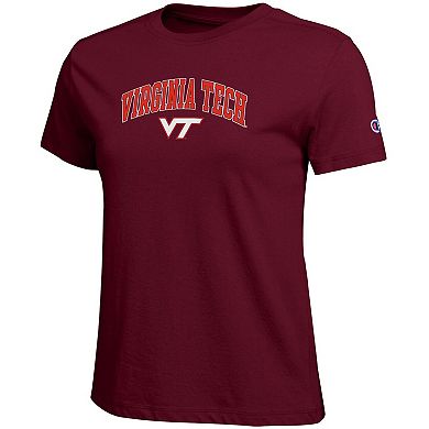Women's Champion Maroon Virginia Tech Hokies Arched Over Logo T-Shirt