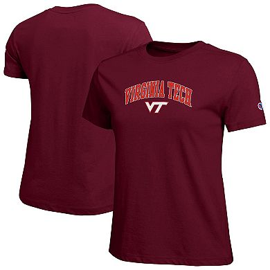 Women's Champion Maroon Virginia Tech Hokies Arched Over Logo T-Shirt