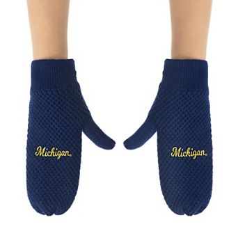 ZooZatz Michigan Wolverines Knit Bow Headband & Mittens Bundle
