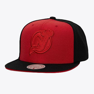 Men's Mitchell & Ness Red/Black New Jersey Devils Color Pop Snapback Hat