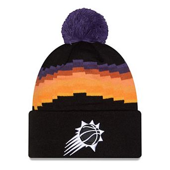 Men's New Era Black/Purple Phoenix Suns 2025/26 City Edition Cuffed Knit Hat with Pom