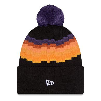 Men's New Era Black/Purple Phoenix Suns 2025/26 City Edition Cuffed Knit Hat with Pom