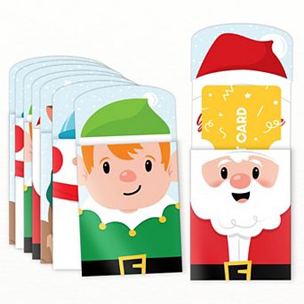 Big Dot of Happiness Assorted Very Merry Christmas Gift Card Holders Christmas Nifty Gifty Pack 8 ct