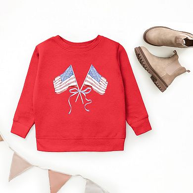 The Juniper Shop Flags Crossed Coquette Youth Sweatshirt