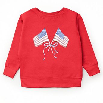 The Juniper Shop Flags Crossed Coquette Youth Sweatshirt