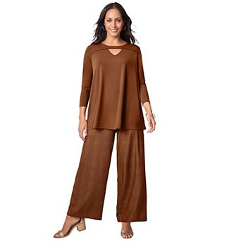 Jessica London Women's Plus Size Keyhole Tunic