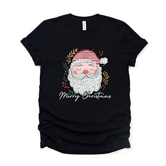 Merry Christmas Santa Stripes - Women's Short Sleeve Graphic T-Shirt