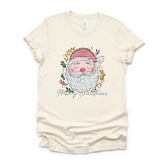 Merry Christmas Santa Stripes - Women's Short Sleeve Graphic T-Shirt