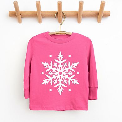 White Snowflake - Youth Long Sleeve Graphic T-Shirt