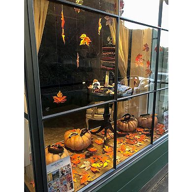 120 Pcs Fake Fall Maple Leaves Assorted Color Silk Artificial Autumn Leaf Thanksgiving, Halloween