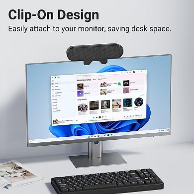 Computer Speakers Desktop Monitor With Clip Sound Laptop Loud