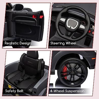 Licensed Dodge Challenger 12V Kids Ride-On Car, Electric Vehicle with Remote Control, LED Headlights