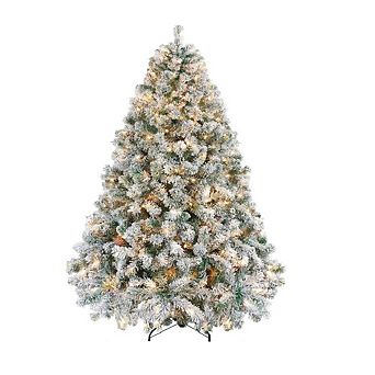 Rose Gold Prelit Artificial Christmas Tree, Slim with Metal Stand & Realistic Branches