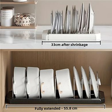 Retractable Cookware Rack - Adjustable, Space-Saving Kitchen Storage