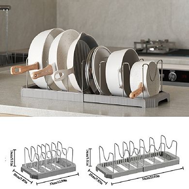 Retractable Cookware Rack - Adjustable, Space-Saving Kitchen Storage