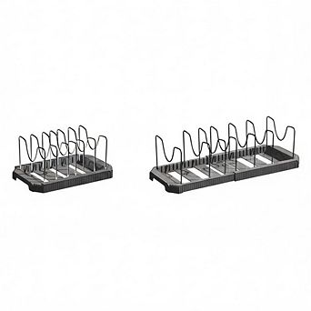 Retractable Cookware Rack - Adjustable, Space-Saving Kitchen Storage