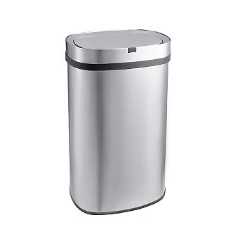 18 Gallon Stainless Steel Oval Motion Sensor Trash Can for Kitchen