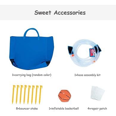 Kids Gift Inflatable Water Slide Bounce Park with 480 W Blower