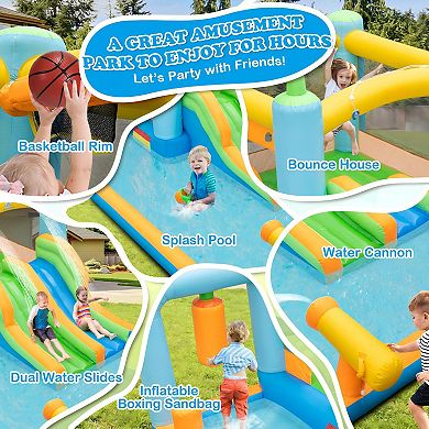 Inflatable Water Slide for Kids Ages 3 to 10 with 735W Blower