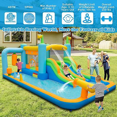 Inflatable Water Slide for Kids Ages 3 to 10 with 735W Blower