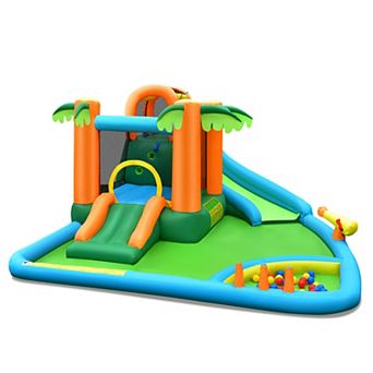 Inflatable Water Slide Park with Upgraded Handrail - No Blower