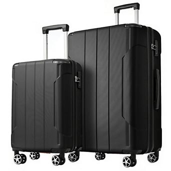 Whisen 2 pc Luggage Set, 20”/28” ABS Hardshell Suitcases with TSA Lock and Double Spinner Wheels