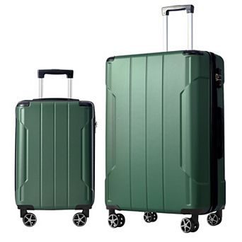 Whisen 2 pc Luggage Set, 20”/28” ABS Hardshell Suitcases with TSA Lock and Double Spinner Wheels