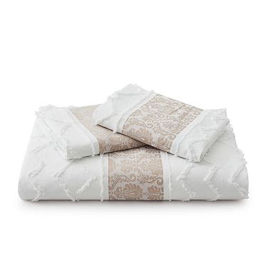 Unikome Cationic Jacquard Duvet Cover Set with 2 Pillowcases