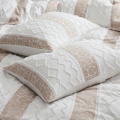 Unikome Cationic Jacquard Duvet Cover Set with 2 Pillowcases