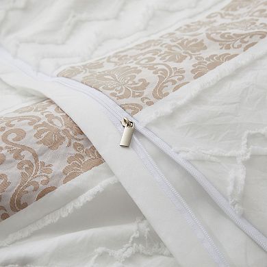 Unikome Cationic Jacquard Duvet Cover Set with 2 Pillowcases