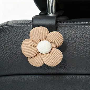 Flower Car Seat Headrest Hooks Set for Bag and Purse Hanging Organizer