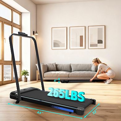 Whisen 2.5HP 3 in 1 Foldable Under Desk Treadmill with Incline, Remote Control and LED Display
