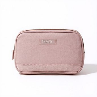 Compact Travel Toiletry Bag with Multiple Compartments and Carry Handle