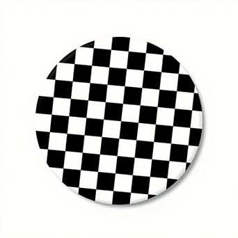 Checkered Car Cup Holder Coasters Anti-Slip Absorbent Mats Set of 2