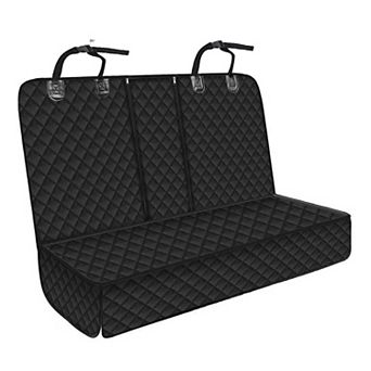 Waterproof Dog Car Seat Cover, Scratchproof Rear Seat Protector Mat with Seat Belt for Cars, Trucks