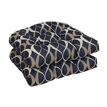 Blazing Needles,19-inch U-Shaped Premium Outdoor Tufted Dining Chair Cushions (Set of 4)