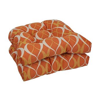 Blazing Needles,19-inch U-Shaped Premium Outdoor Tufted Dining Chair Cushions (Set of 4)
