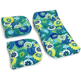 Blazing Needles,U-Shaped Spun Polyester Tufted Settee Cushion Set (Set of 3)