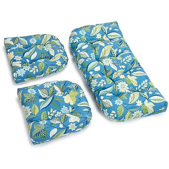 Blazing Needles,U-Shaped Spun Polyester Tufted Settee Cushion Set (Set of 3)