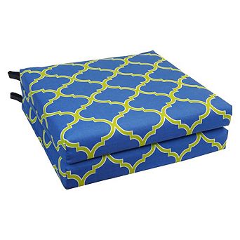 Blazing Needles,20-inch by 19-inch Patterned Outdoor Chair Cushions (Set of 2)