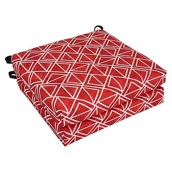 Blazing Needles,20-inch by 19-inch Patterned Outdoor Chair Cushions (Set of 2)