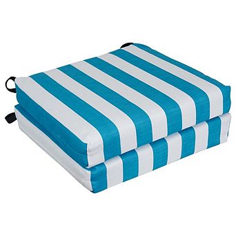 Blazing Needles,20-inch by 19-inch Patterned Outdoor Chair Cushions (Set of 2)