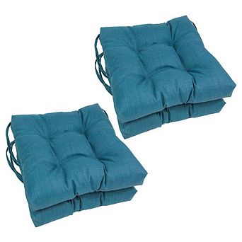 Blazing Needles,16-inch Spun Polyester Solid Outdoor Square Tufted Chair Cushion
