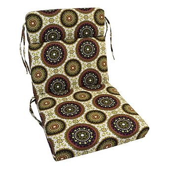 Blazing Needles,20-inch by 42-inch Polyester Outdoor Tufted Chair Cushion